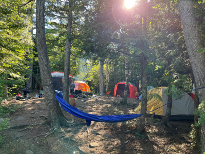 Our yearly dose of 3 days in the wilderness.   We went to the Boundry Waters with friend and family.  This is our campsite. 