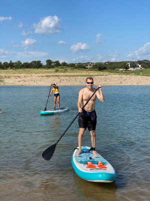 We tried paddle boarding, and we loved it 