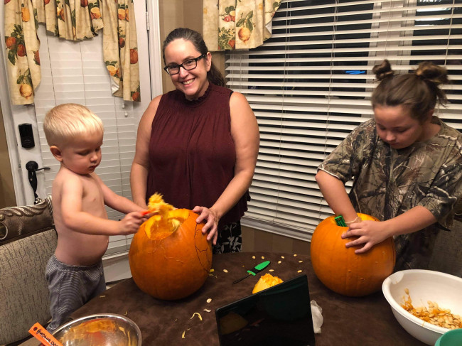We carve pumpkins every year. 