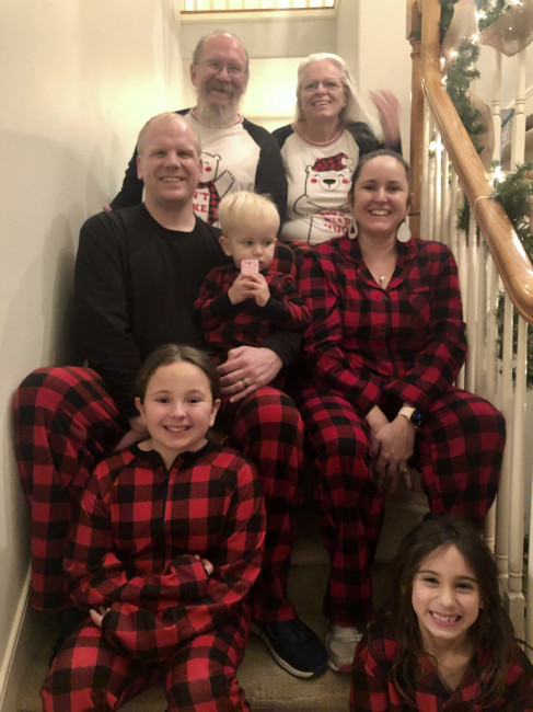 My first year EVER to finally get to do matching pajamas for everyone, including Grandpa and Grandma. 