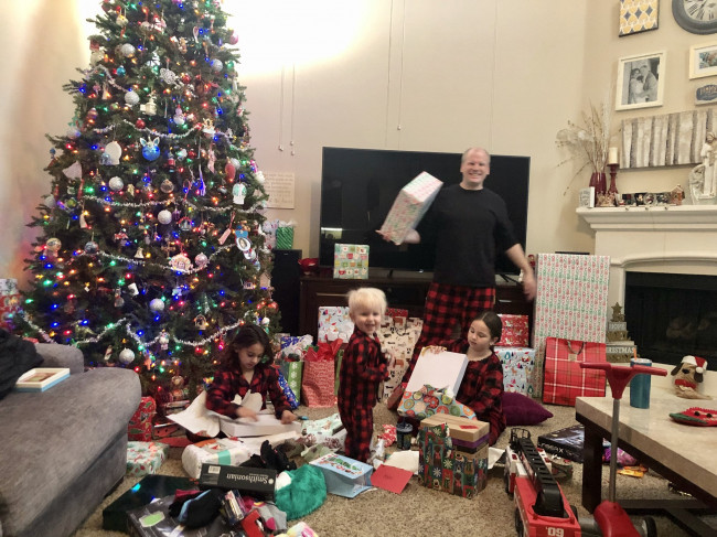 Christmas morning at our home. 