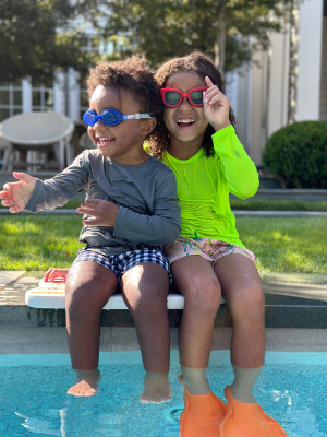 We LIVE in our pool in the summer! There's no better way tot beat the Texas heat than a pool party with a few good friends! 