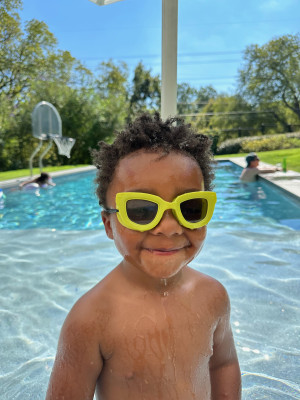 We basically live in our pool all summer... what else is there to do in the Texas heat?! Our pool is usually filled with neighbors and friends, just the way we like it.