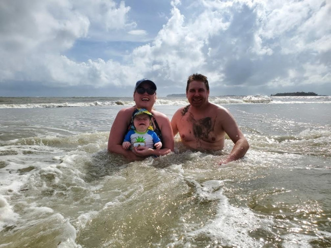 Cullen didn't like the Ocean very much, it was VERY scary.