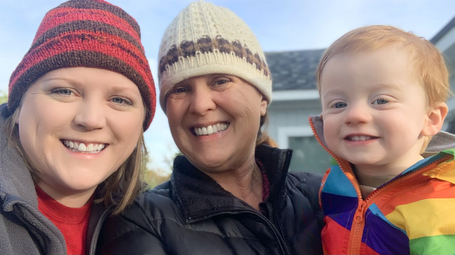 Mimi, Mom and Culls Fall hike 2021