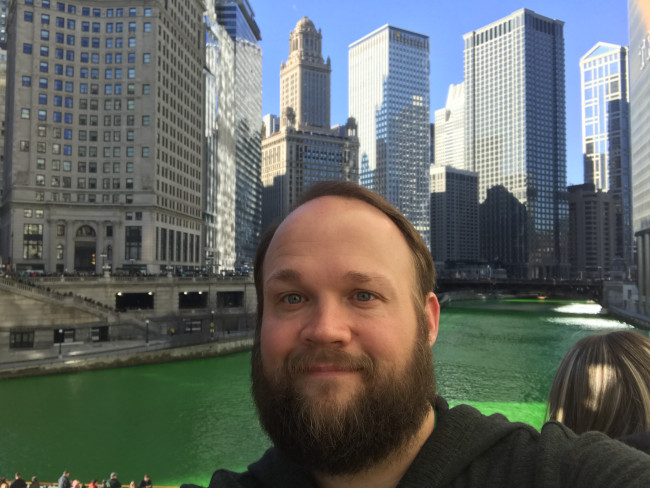 Stephen in Chicago for St. Patrick's Day.