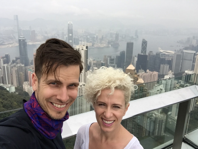 Above the Hong Kong skyscrapers