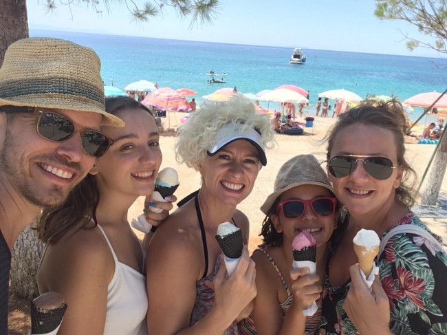 Ice cream on the beach in Cancun
