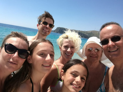 Beach vacation in Europe with Sela's family - an annual summer tradition!