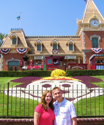 We went to Disneyland on our honeymoon. 