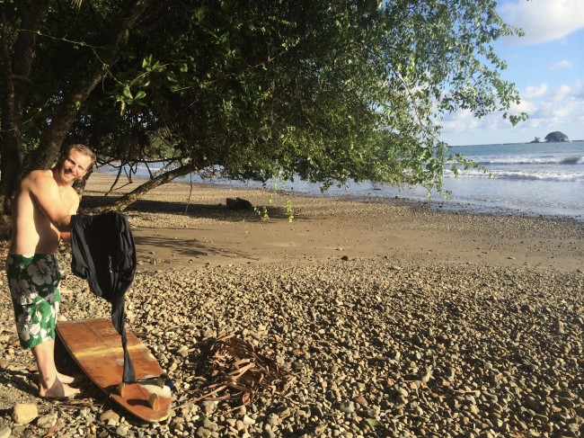 Wrapping up a surf day in Costa Rica