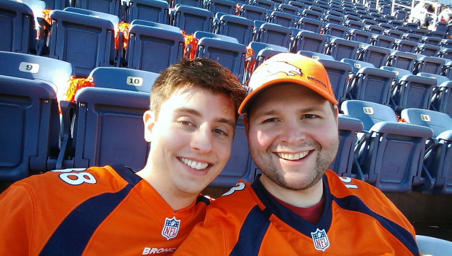 At the Broncos AFC championship game