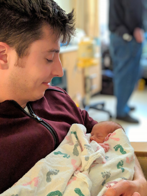 Eric with his newborn nephew