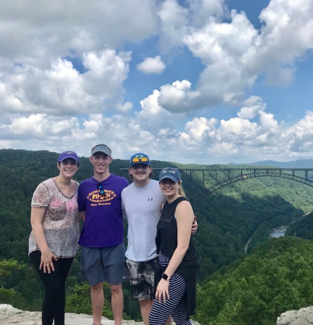 Family hike in West Virginia with Hanna's sister and brother-in-law