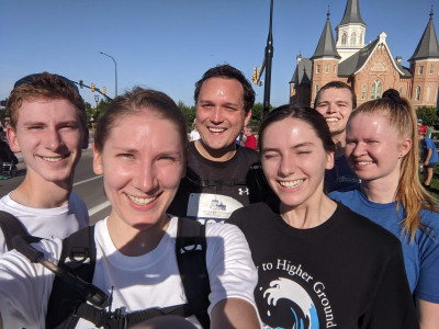 One tradition we have is participating in Provo, Utah's Temple to Temple 5k. Regularly, we add friends and family to the event.