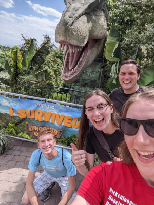 Time with family is important, so we take time to do things with both sides of our family. Some are crazy adventures- like seeing dinosaurs- or small like going to the Asian market.
