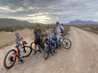 Bryan and our boys love mountain biking. I enjoy going too as long as it’s an easy-ish trail (aka mostly downhill)