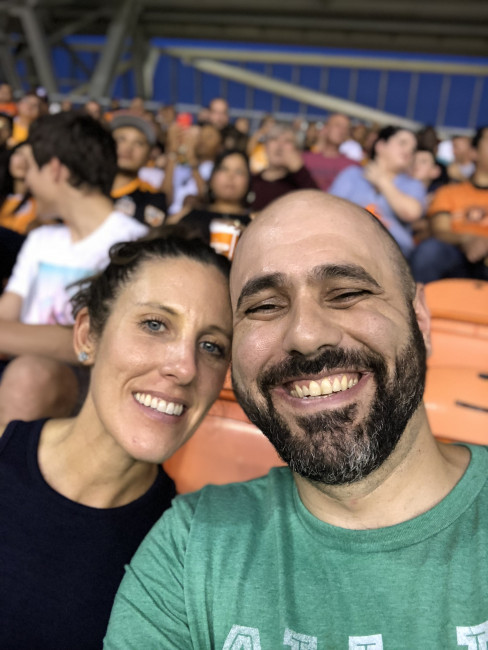 Jami and Casey at a sporting event.