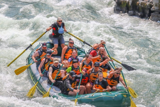 Whitewater rafting in the Grand Tetons!  Can you find us?