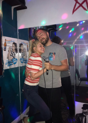 Karaoke night! Cami is an amazing singer and extremely musical and loves belting Celine Dion, Matt is tone deaf and can't carry a tune but still does his best to carry off a Backstreet Boys hit.