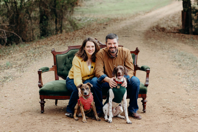 Elissa, Richard, and their dogs
