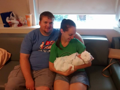 We love our family! This is us with our first niece, Conley, the day after she was born.