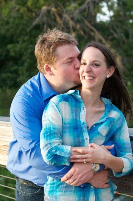 Brianna and Clark during their engagement photos.