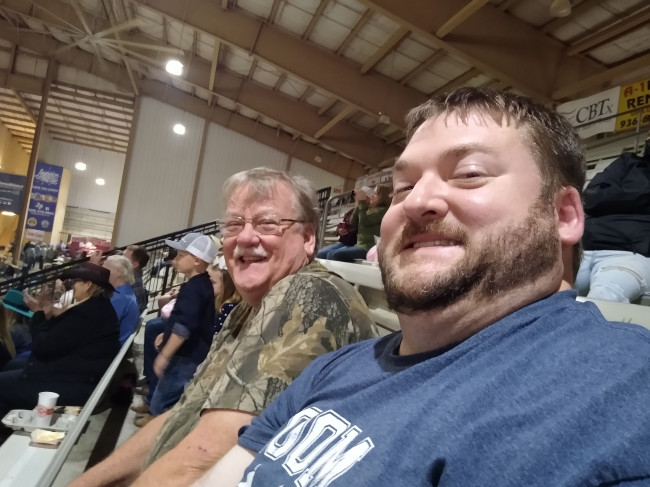 Clark and his dad at a good ole' fashion East Texas rodeo!