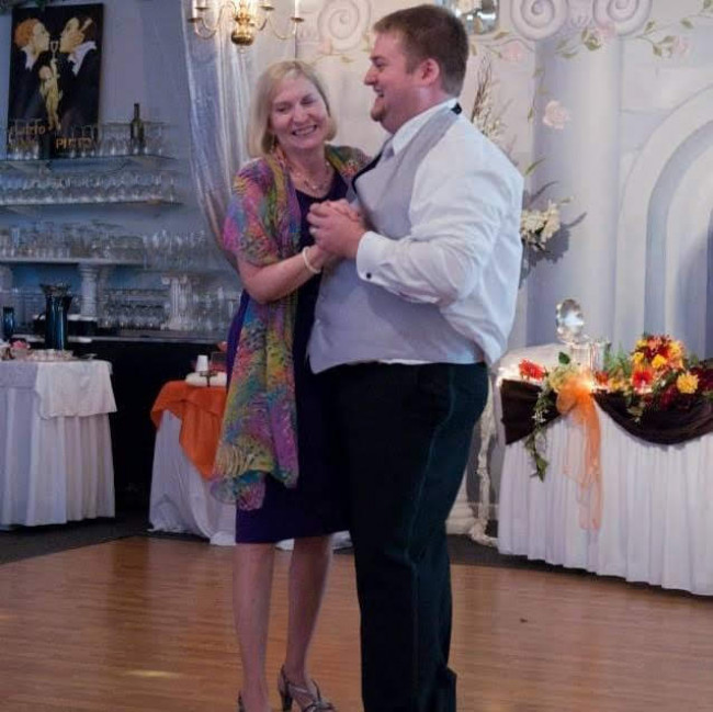 Clark and his mom dancing the mother-son dance at our wedding. Clark's mom passed away at the end of 2019. It was such a sad time for all of us, but we're so grateful for the legacy she left in our lives and for the people we are because of her.