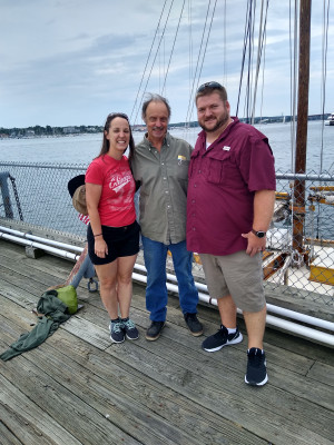 Back on the coast of Maine with Brianna's dad. Brianna's dad has lived in Maine for 35+ years. We love going back to visit and especially love being near the water together.