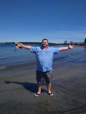 Clark loving life on a Maine beach! We're excited for your child to experience trips like these with us!