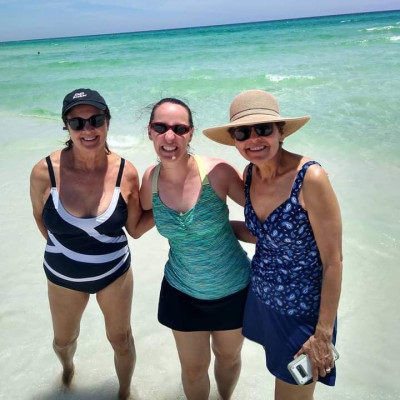 Brianna, Aunt Cindy, and Jamie on the coast of Florida for our annual family trip to the beach!
