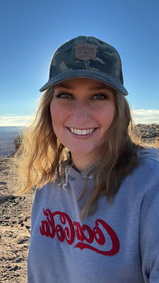 On top of Tower Butte near Page, AZ. Jessica loves her home desert, but is learning to love the greenery in Virginia as well. Brett loves trees.