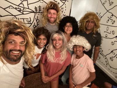 We love being silly with our family & friends. Here we are all wearing fun wigs...and smiles!