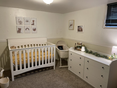 Our baby room that is all set up with everything and anything our baby will need. 