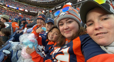 Shys first NFL game! We took a couple of our friends with when we went to Colorado for IVF.
