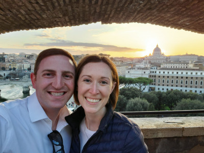 This year we traveled to Italy (Lindsay's first time overseas!). We love visiting new places, exploring cities and national parks, wandering in nature, and learning about history and culture. We never run out of things to talk about on the way!