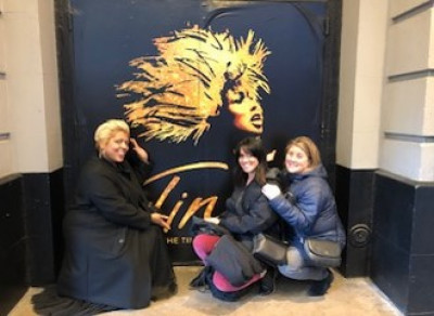 My friends Phyllis and Megan and I seeing the musical Tina in 2019.  NYC gives easy access to lots of arts.
