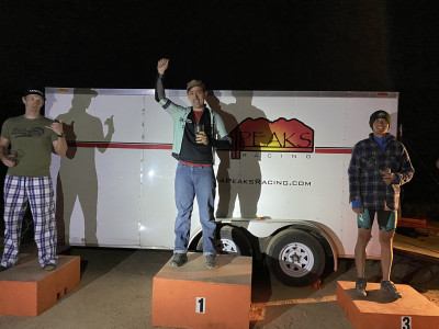 Lee on top of the podium for a 12 hour race.