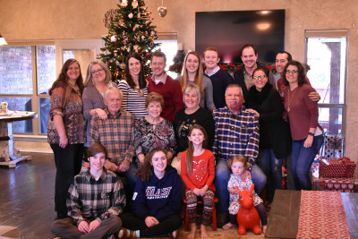 Elizabeth's family at Christmas.