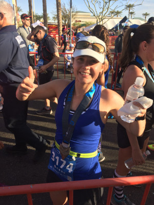 Elizabeth is done with a half marathon!