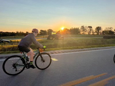 We rode 470 miles across Iowa with family and friends. The morning sunrises were gorgeous. 