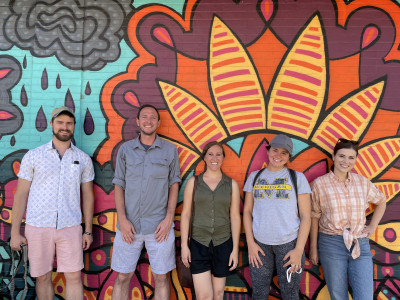 Enjoying the local murals with some friends in Chicago.