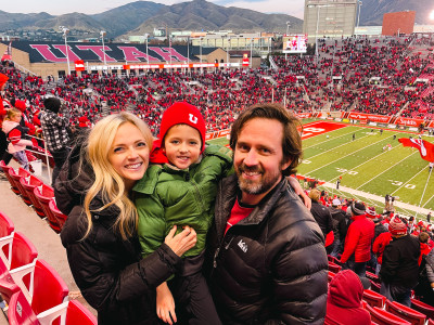 We love going to football games at the University of Utah!
