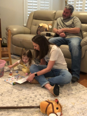 Stacy and Frankie (niece) coloring.