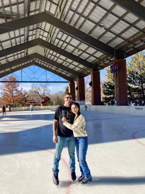 Ice skating at our hometown rink