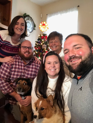 Christmas with Paul's mom, sister, and brother-in-law