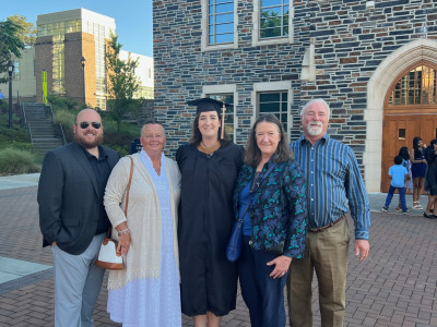 All the parents came to celebrate Sarah's MBA graduation