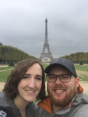 Our 1 year anniversary trip to Paris! Cloudy skies can't take away from the beautiful city!