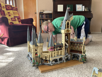 We love building LEGOs together.  Harry Potter is also loved in our home.
